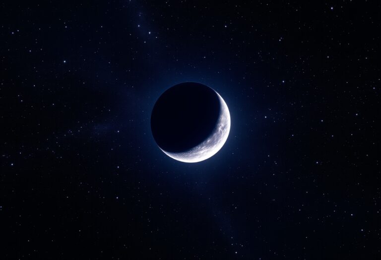 Eclipse lunar che illumina il cielo notturno