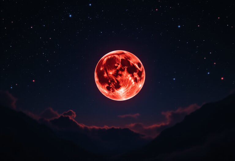 Eclipse lunar con luna de sangre visibile in Spagna