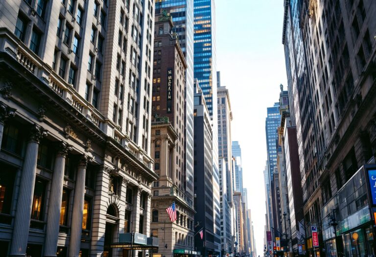 Grafico che mostra l'andamento di Wall Street in tempi di crisi