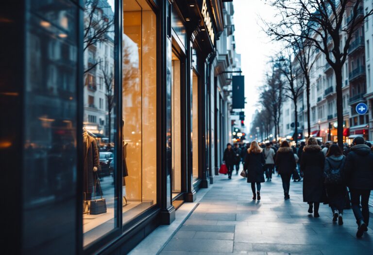 Logo di Inditex con sfondo commerciale USA
