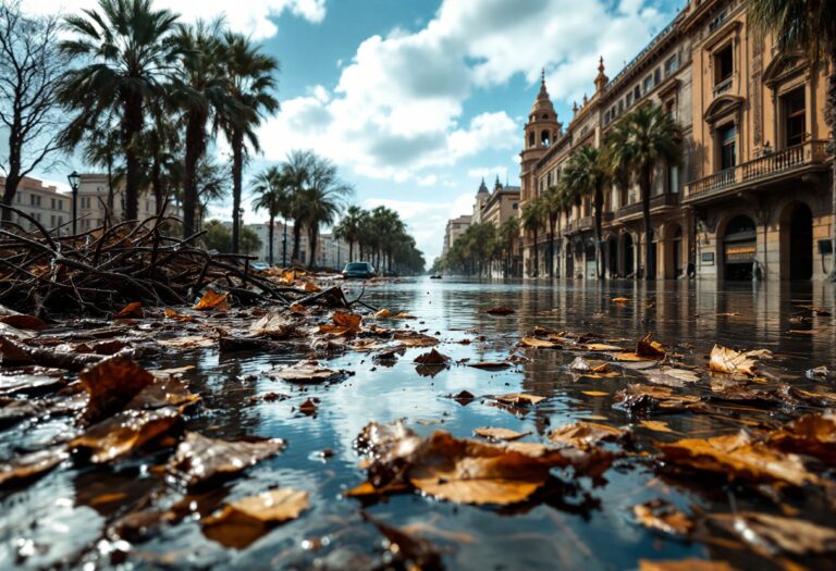 Immagine delle inondazioni a Valencia dopo la DANA
