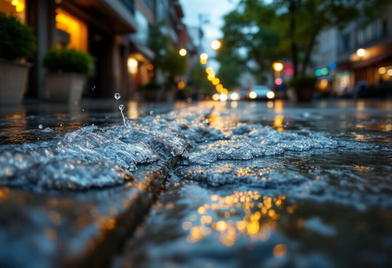 Inundaciones en las calles de Madrid tras fuertes lluvias