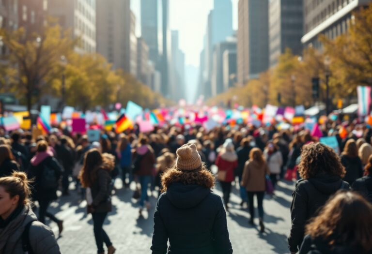 Manifestazione del 8M per i diritti delle donne