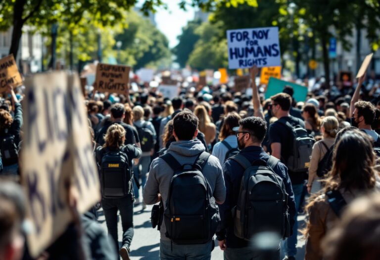 Manifestazione per la parità di genere nel Día Internacional de la Mujer