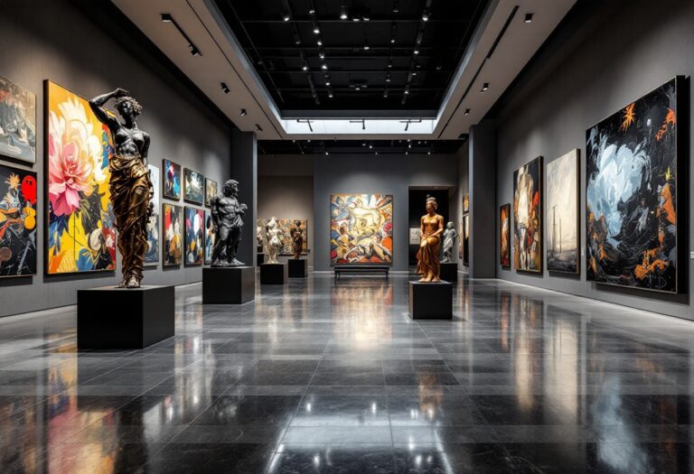 Vista di un'opera d'arte contemporanea a Madrid