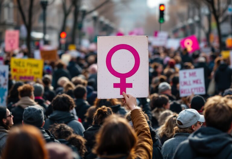 Manifestazione femminista per il Día Internacional de la Mujer