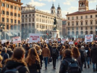 Manifestazione contro Tesla in Europa per le scelte di Musk