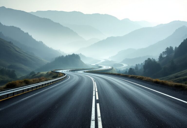 Immagine della autovía AP-4 dopo la tempesta Laurence
