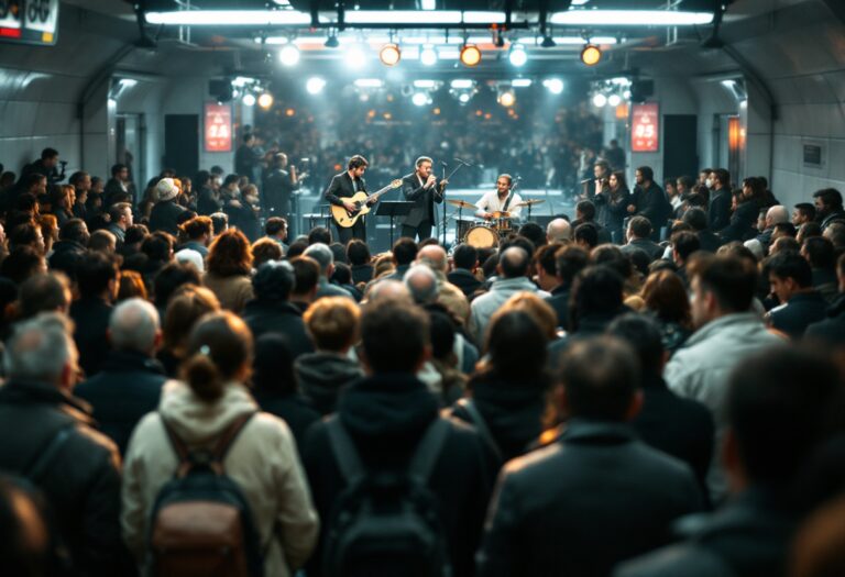 Concerto tributo a U2 nel Metro di Madrid con fan entusiasti