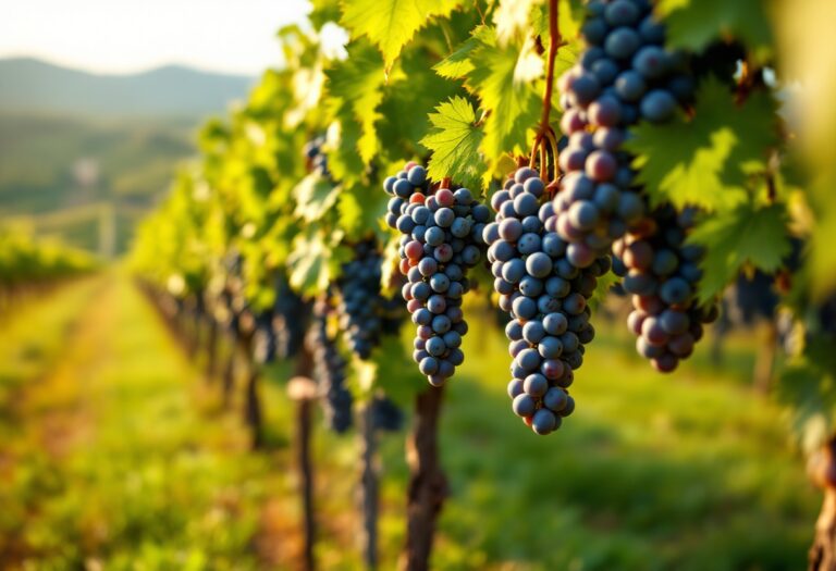 Uva Godello in un vigneto spagnolo