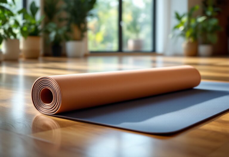 Pratica di yoga in un parco spagnolo durante il tramonto