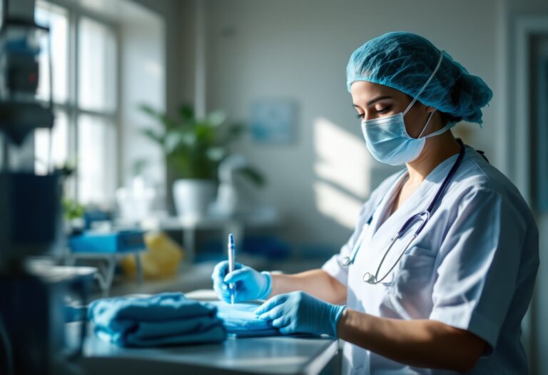 Alma Bollo durante la hospitalización urgente por salud