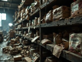Immagine di un magazzino illegale di cibo a Santiago