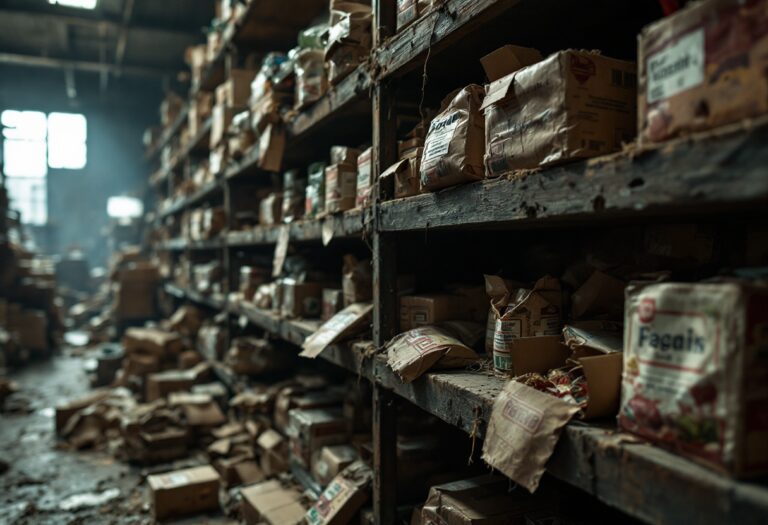 Immagine di un magazzino illegale di cibo a Santiago