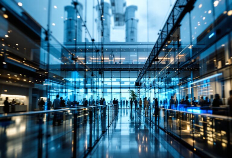 Immagine del Global Hub di AstraZeneca con innovazioni mediche