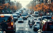 Traffico intenso a Madrid durante il ritorno di Pasqua