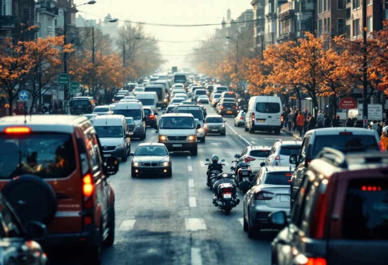 Traffico intenso a Madrid durante il ritorno di Pasqua