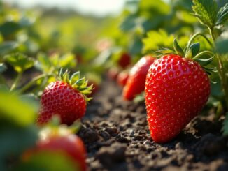 Fresas frescas en un tazón, ideales para aliviar el dolor menstrual