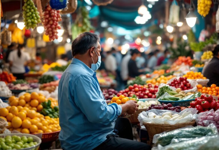 Gráfico que muestra la caída de los mercados asiáticos