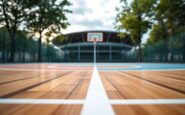 Logo di CaixaBank con pallone da basket sullo sfondo