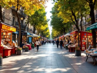 Festa di Sant Jordi con libri e rose a Barcellona