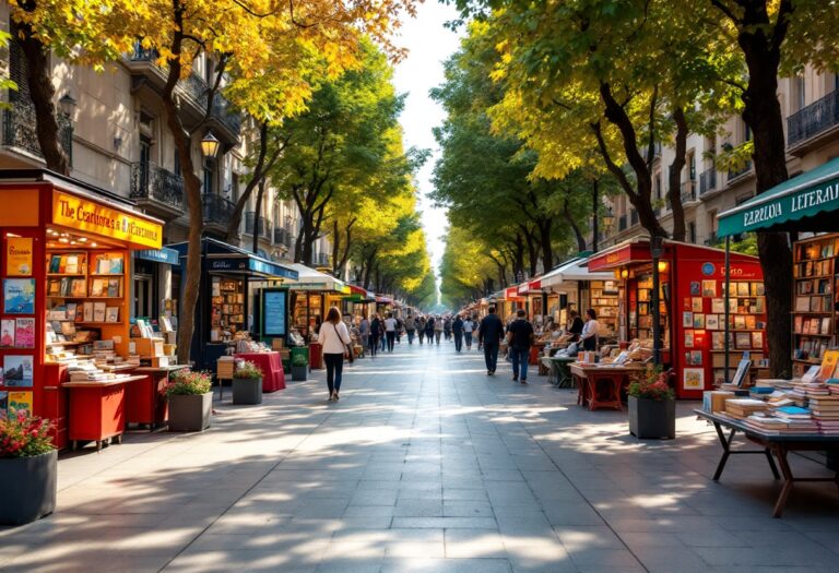 Festa di Sant Jordi con libri e rose a Barcellona
