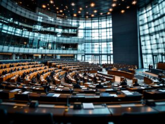 Alvise Pérez durante la sua testimonianza al Parlamento Europeo