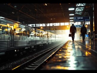 Evacuazione di passeggeri in stazione ferroviaria spagnola