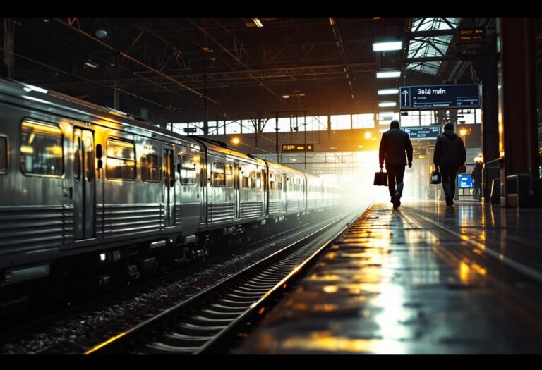 Evacuazione di passeggeri in stazione ferroviaria spagnola