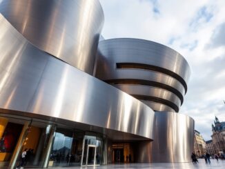 Polizia durante il desalojo al Museo Guggenheim di Bilbao