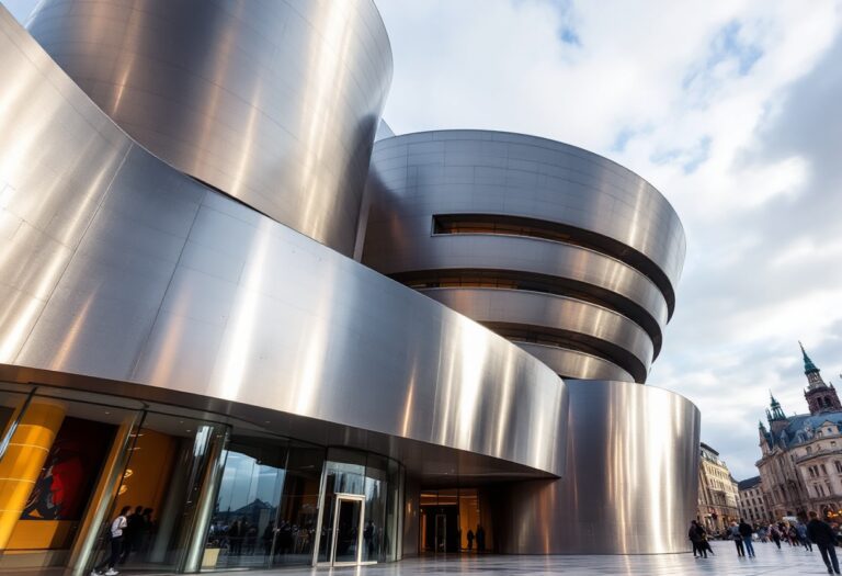 Polizia durante il desalojo al Museo Guggenheim di Bilbao