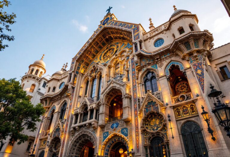 Vista del Palau de la Música Catalana, un capolavoro architettonico