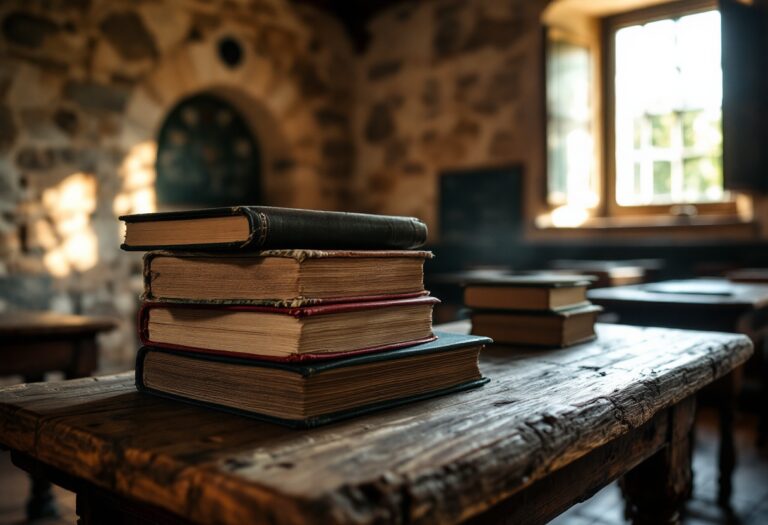 Imagen de una escuela en Francia del siglo XIX
