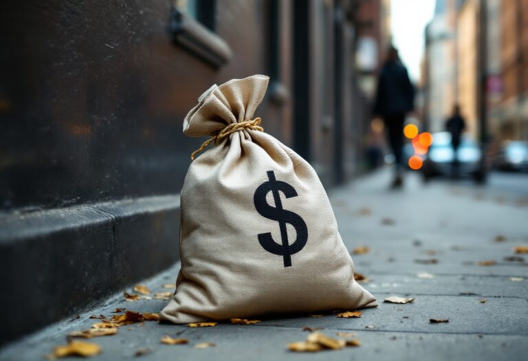 Grafico che mostra la caduta del dollaro e il suo impatto economico