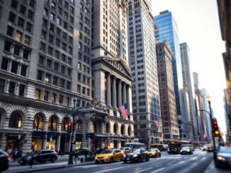 Grafico che illustra la caduta di Wall Street e le sue conseguenze
