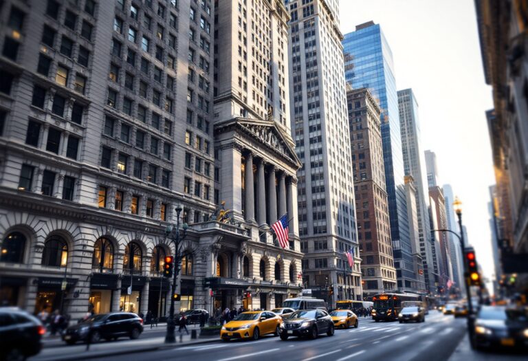 Grafico che illustra la caduta di Wall Street e le sue conseguenze