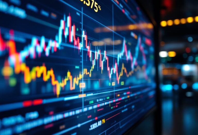 Grafico che mostra le reazioni del mercato ai dazi di Trump