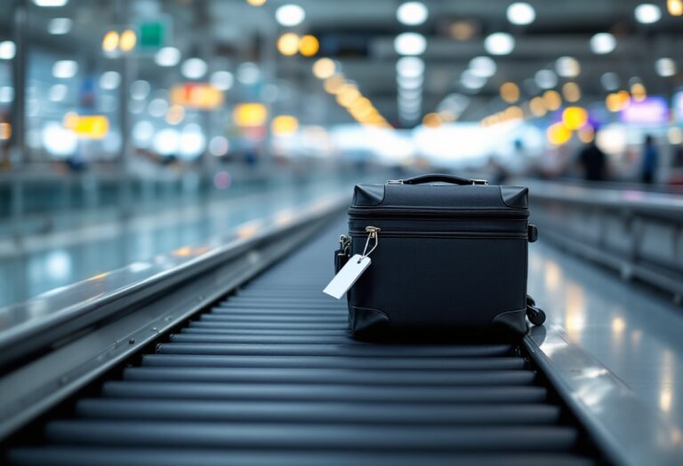 Proceso de manejo de equipaje en un aeropuerto