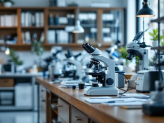 Científicos colaborando en un laboratorio europeo
