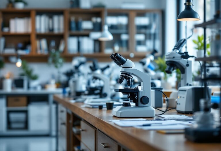 Científicos colaborando en un laboratorio europeo