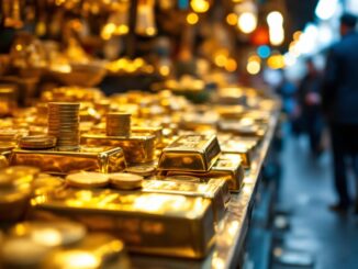 Gráfico del precio del oro superando los 3.500 dólares