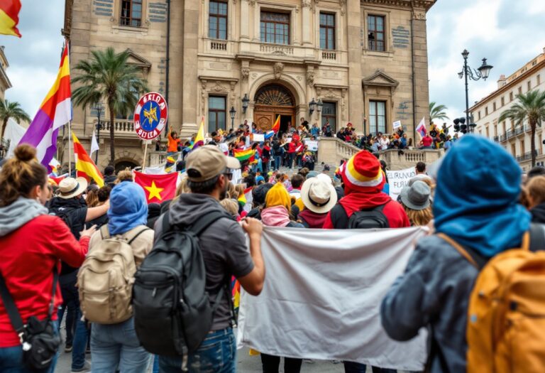 Manifestazione durante un consiglio comunale ad Alcalá de Henares