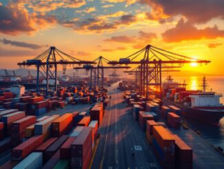 Vista del puerto de València, clave en el comercio global