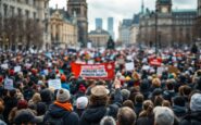 Manifestazione per la riduzione della giornata lavorativa in Spagna