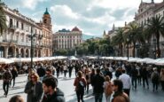 Manifestazione per la riduzione della giornata lavorativa in Spagna