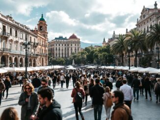 Manifestazione per la riduzione della giornata lavorativa in Spagna