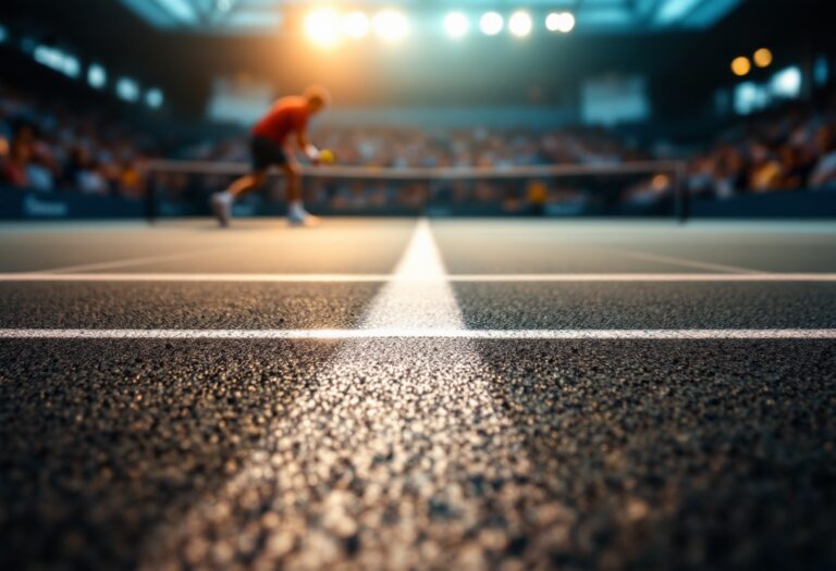 Svyatoslav Gulin durante un match di tennis