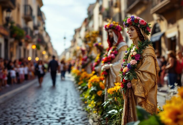 Processione della Semana Santa a Cartagena con fedeli in preghiera