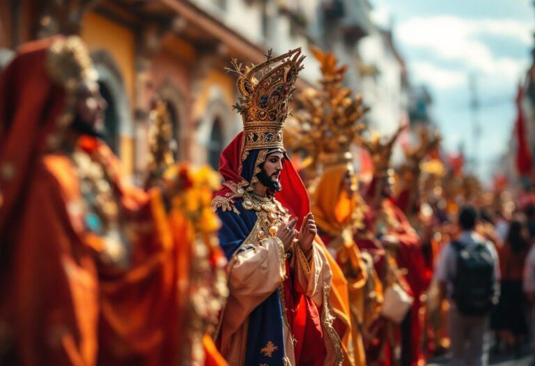 Processione della Semana Santa a Málaga con la Legione Española