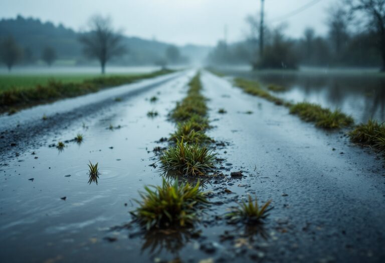 Immagine di danni causati da forti piogge in Italia